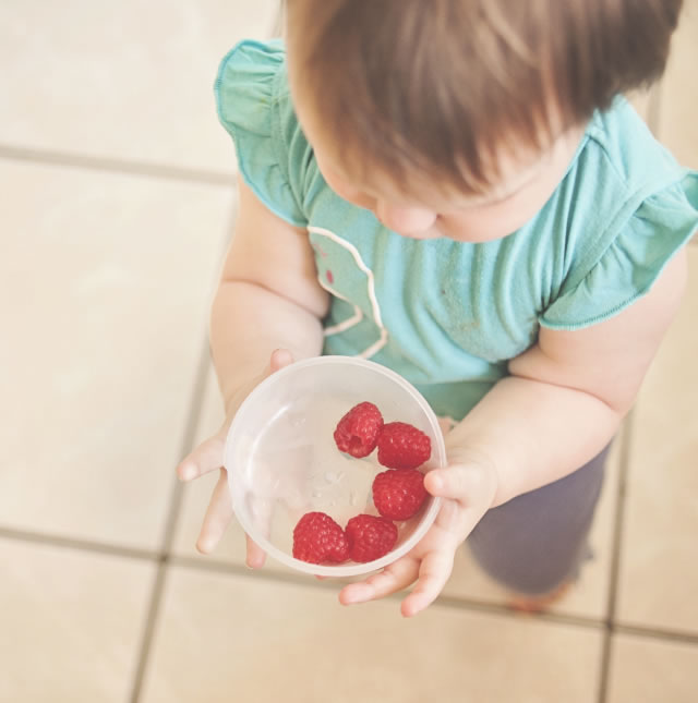 fresh local berries in a bowl