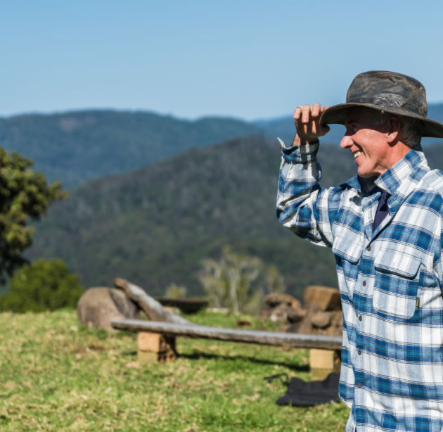 local rancher checking his herd